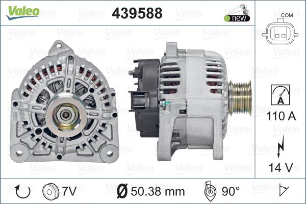 Valeo 439588 - Генератор autosila-amz.com