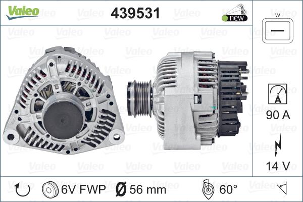 Valeo 439531 - Генератор autosila-amz.com