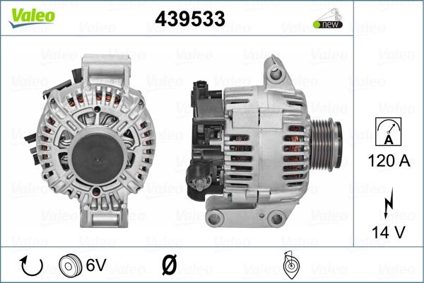 Valeo 439533 - Генератор autosila-amz.com