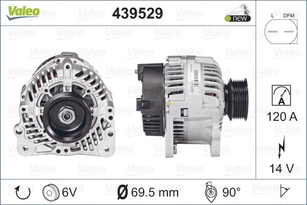 Valeo 439529 - Генератор autosila-amz.com