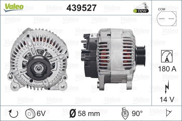 Valeo 439527 - Генератор autosila-amz.com