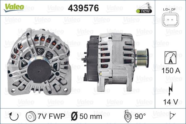 Valeo 439576 - Генератор autosila-amz.com