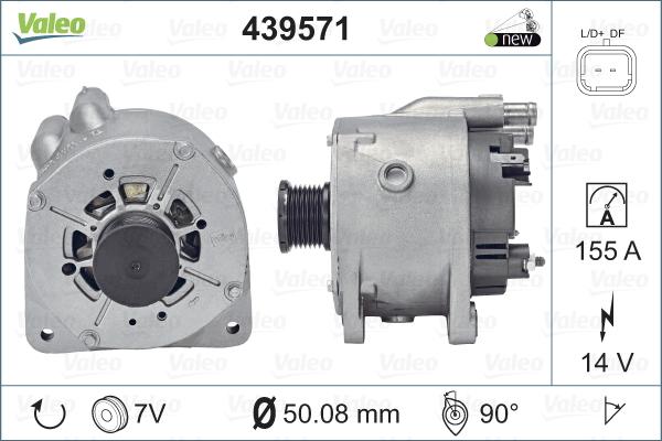 Valeo 439571 - Генератор autosila-amz.com