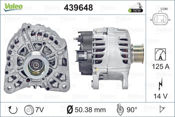 Valeo 439648 - Генератор autosila-amz.com