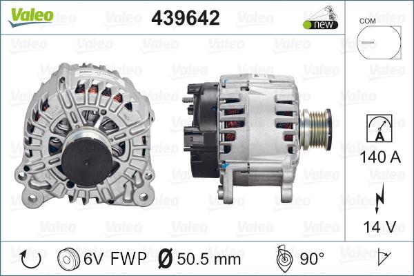 Valeo 439642 - Генератор autosila-amz.com