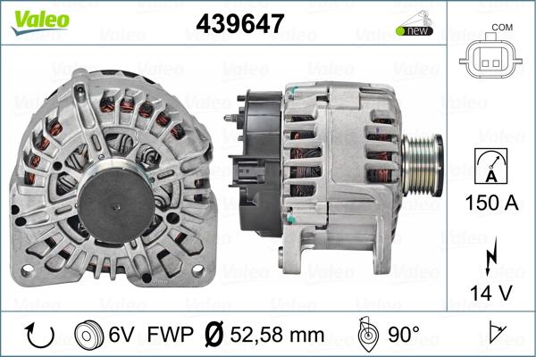 Valeo 439647 - Генератор autosila-amz.com