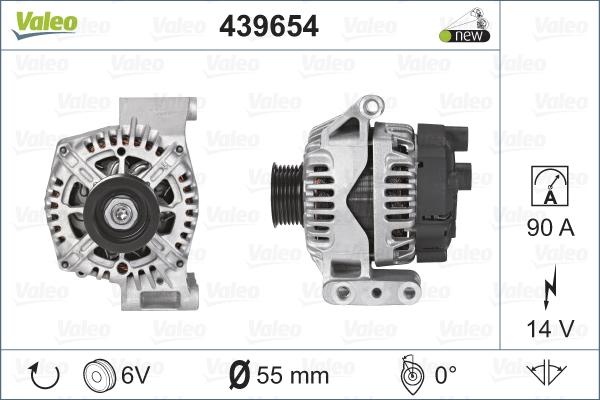 Valeo 439654 - Генератор autosila-amz.com