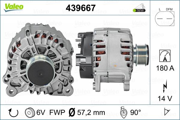 Valeo 439667 - Генератор autosila-amz.com