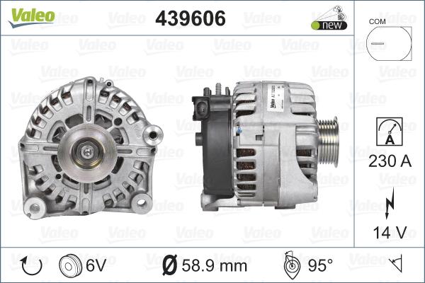 Valeo 439606 - Генератор autosila-amz.com