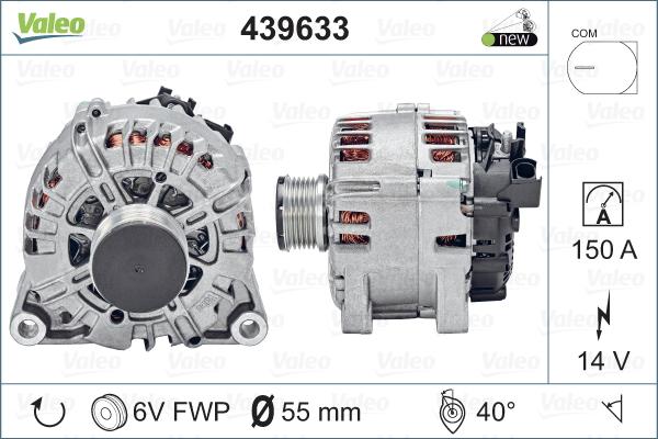 Valeo 439633 - Генератор autosila-amz.com