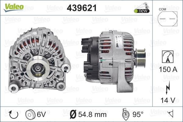 Valeo 439621 - Генератор autosila-amz.com