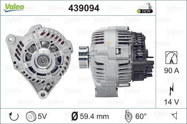 Valeo 439094 - Генератор autosila-amz.com