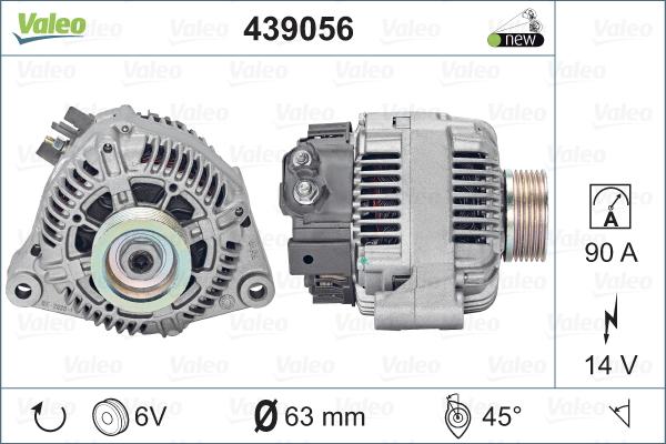 Valeo 439056 - Генератор autosila-amz.com