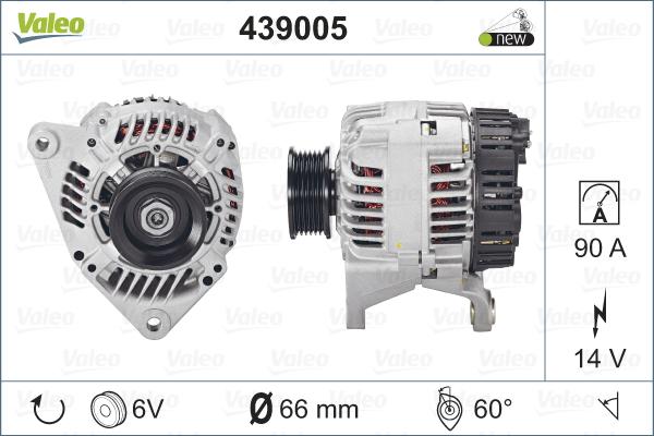 Valeo 439005 - Генератор autosila-amz.com