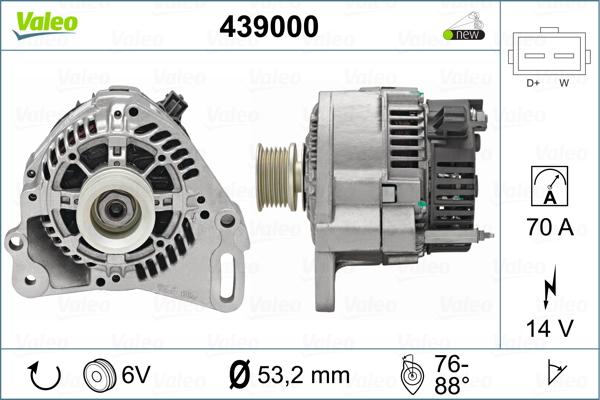 Valeo 439000 - Генератор autosila-amz.com