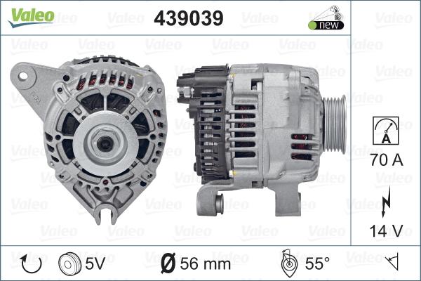 Valeo 439039 - Генератор autosila-amz.com