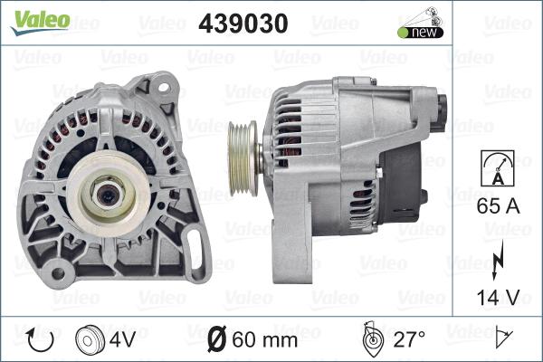 Valeo 439030 - Генератор autosila-amz.com