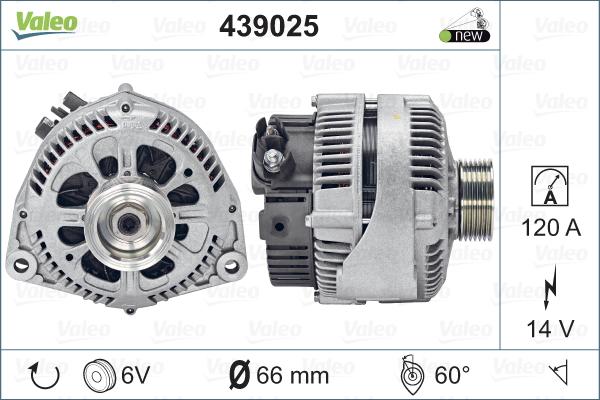 Valeo 439025 - Генератор autosila-amz.com