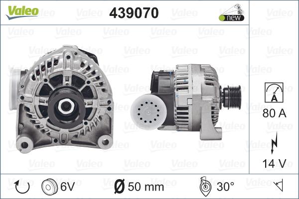 Valeo 439070 - Генератор autosila-amz.com