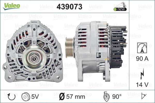 Valeo 439073 - Генератор autosila-amz.com