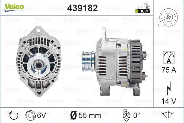 Valeo 439182 - Генератор autosila-amz.com