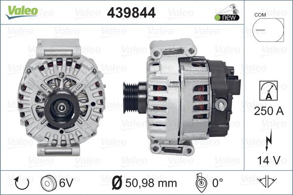 Valeo 439844 - Генератор autosila-amz.com