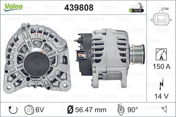 Valeo 439808 - Генератор autosila-amz.com