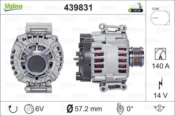 Valeo 439831 - Генератор autosila-amz.com