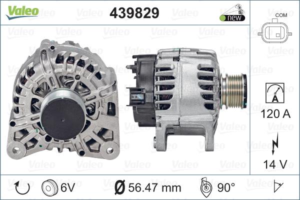 Valeo 439829 - Генератор autosila-amz.com