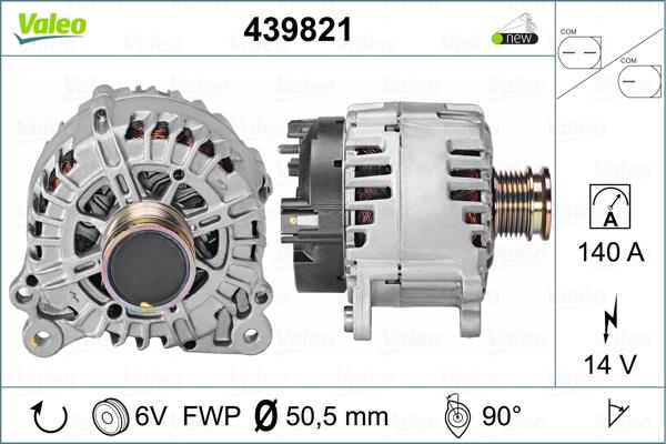 Valeo 439821 - Генератор autosila-amz.com