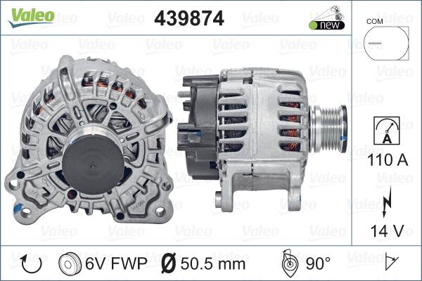 Valeo 439874 - Генератор autosila-amz.com