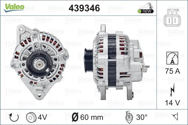 Valeo 439346 - Генератор autosila-amz.com