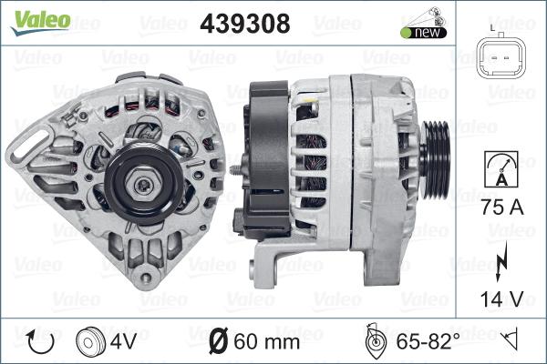 Valeo 439308 - Генератор autosila-amz.com