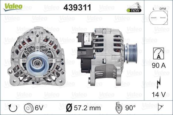 Valeo 439311 - Генератор autosila-amz.com