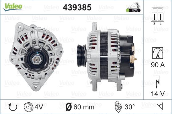 Valeo 439385 - Генератор autosila-amz.com