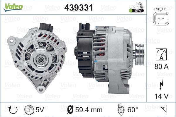 Valeo 439331 - Генератор autosila-amz.com