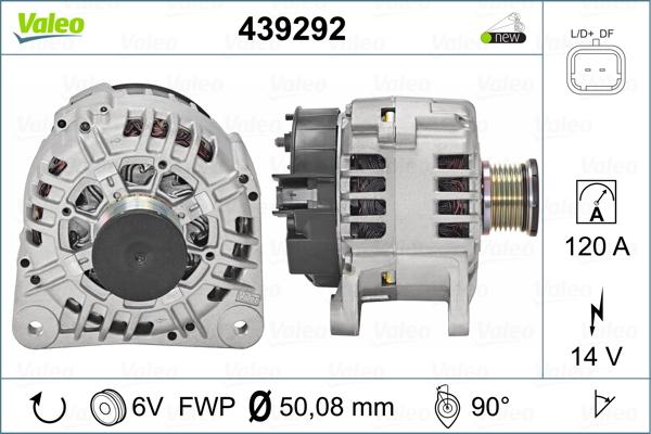 Valeo 439292 - Генератор autosila-amz.com