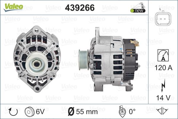 Valeo 439266 - Генератор autosila-amz.com