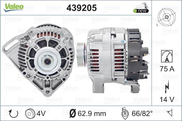 Valeo 439205 - Генератор autosila-amz.com