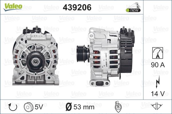 Valeo 439206 - Генератор autosila-amz.com