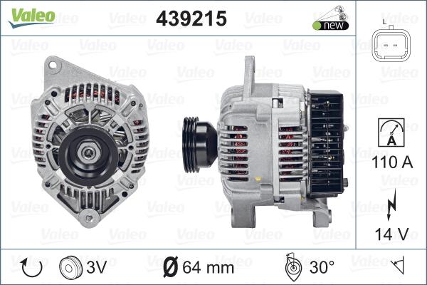 Valeo 439215 - Генератор autosila-amz.com