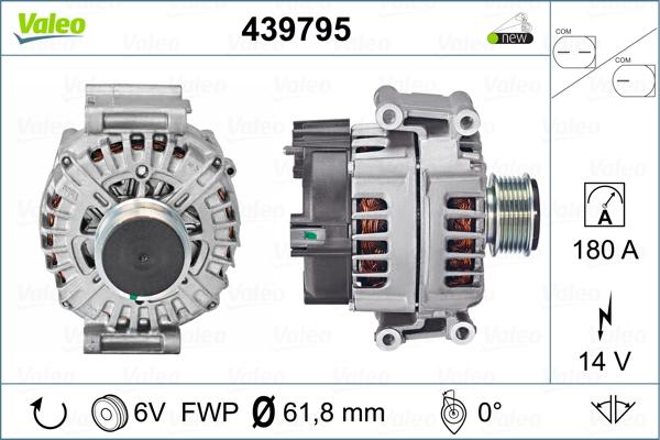 Valeo 439795 - Генератор autosila-amz.com