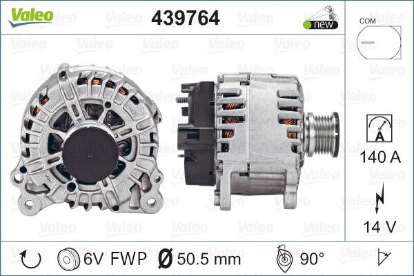 Valeo 439764 - Генератор autosila-amz.com