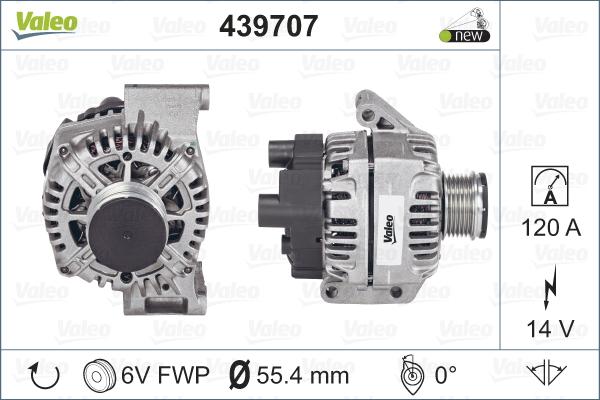 Valeo 439707 - Генератор autosila-amz.com