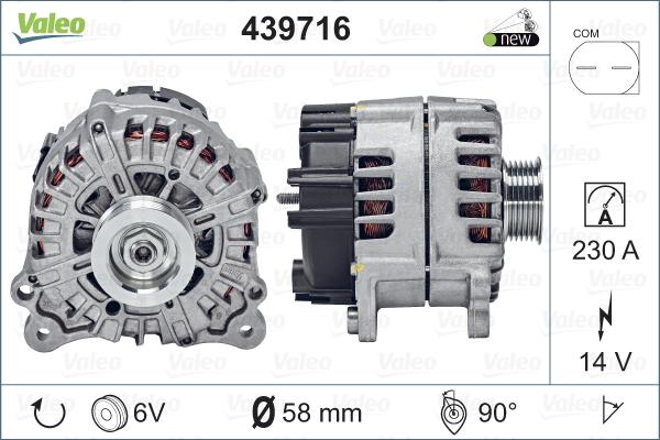 Valeo 439716 - Генератор autosila-amz.com