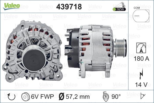 Valeo 439718 - Генератор autosila-amz.com