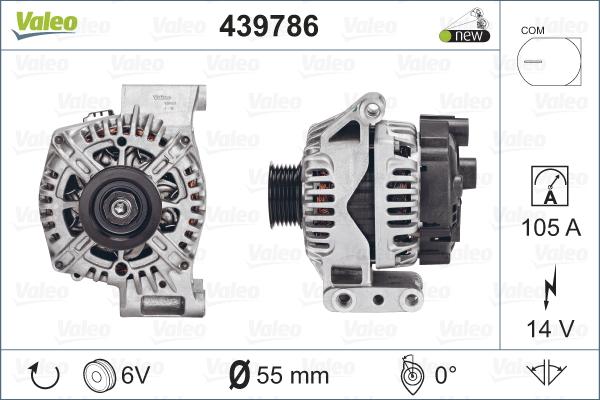 Valeo 439786 - Генератор autosila-amz.com