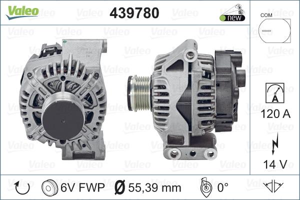 Valeo 439780 - Генератор autosila-amz.com