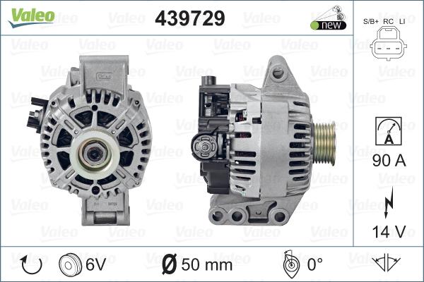 Valeo 439729 - Генератор autosila-amz.com