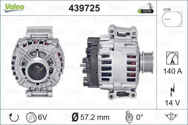 Valeo 439725 - Генератор autosila-amz.com